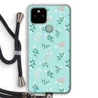Small white flowers: Pixel 5 Transparant Hoesje met koord