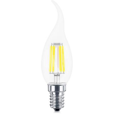 LED Lamp E14 Kaars Filament Gebogen Flame Tip - Brinton - Helder 4W 470lm - 830 Warm Wit 3000K - C35T - CLR | Vervangt 40W