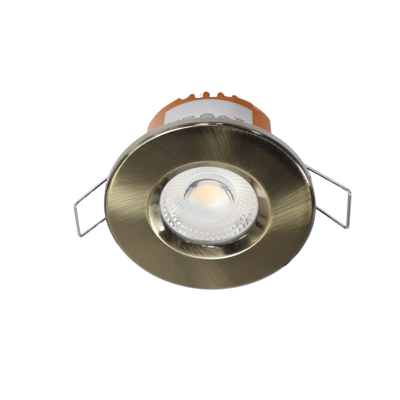 LED fire rated inbouwspot 6Watt rond BRONS ANTIEK IP65 dimbaar - CCT - 2700K - 3000K - 4000k - interne driver - brandvertragend