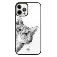 iPhone 12 Pro glazen hardcase - Peekaboo iPhone 12 Pro glazen hardcase - Peekaboo