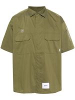 WTAPS chemise Ladder Coolmax à logo appliqué - Vert - thumbnail