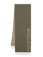 Woolrich cape à logo en intarsia - Vert