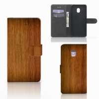 Samsung Galaxy J7 (2018) Book Style Case Donker Hout - thumbnail