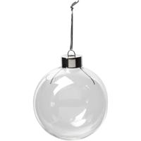 Creativ Company Glazen ornamenten, h: 8,9 cm, d 7,9 cm, transparant, 6 stuk/ 1 doos