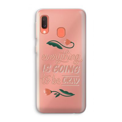Optimistic flower girl: Samsung Galaxy A20e Transparant Hoesje