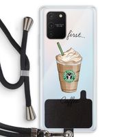 But first coffee: Samsung Galaxy S10 Lite Transparant Hoesje met koord
