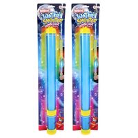 2x Waterpistolen/waterpistool/waterspuiter 46 cm met blauw licht kinderspeelgoed