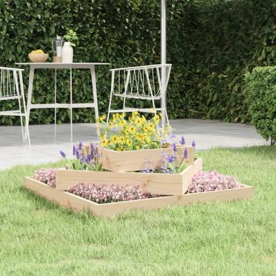 Plantenbak 83x83x27 cm massief grenenhout