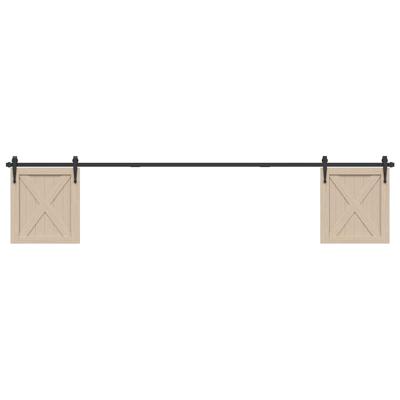 VidaXL Ophangset voor schuifdeur 244 cm koolstofstaal