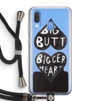 Big butt bigger heart: Samsung Galaxy A40 Transparant Hoesje met koord
