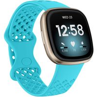 Bandje geschikt voor Fitbit Sense - Maat S - Polsband - Horlogebandje - Siliconen - Blauw