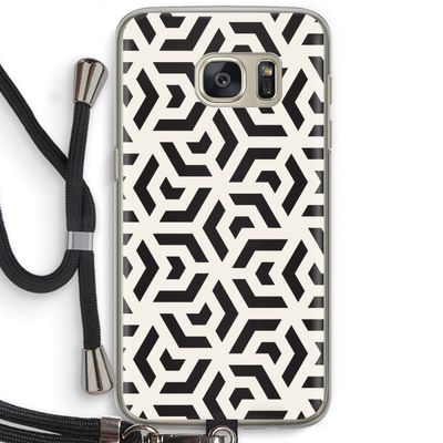 Crazy pattern: Samsung Galaxy S7 Transparant Hoesje met koord