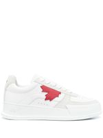 DSQUARED2 baskets lacées à patch logo - Blanc