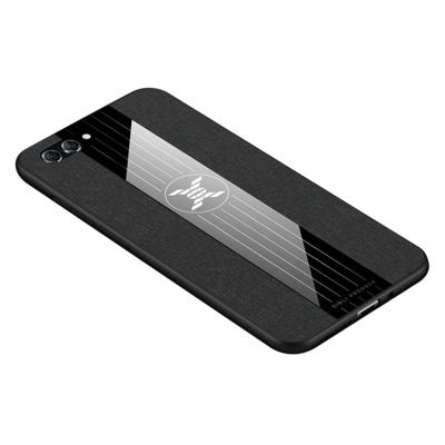 Voor Huawei Nova 2s XINLI stiksels doek Textue schokbestendige TPU beschermhoes (zwart)