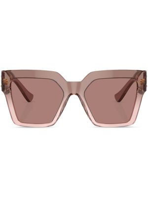 Versace Eyewear lunettes de soleil à monture carrée - Marron