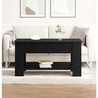 Salontafel Zwart eiken 101 x 49 x 52 cm Bewerkt hout