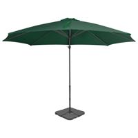 VidaXL Parasol met draagbare voet groen - thumbnail