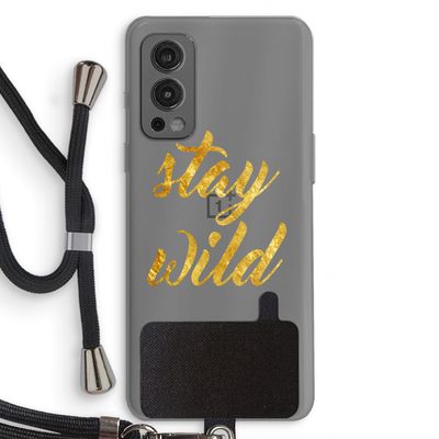 Stay wild: OnePlus Nord 2 5G Transparant Hoesje met koord