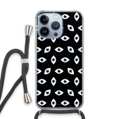 Eyes pattern: iPhone 13 Pro Transparant Hoesje met koord