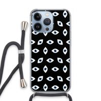 Eyes pattern: iPhone 13 Pro Transparant Hoesje met koord