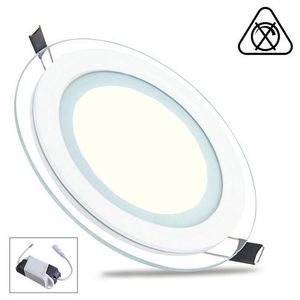 LED Downlight Slim - Inbouw Rond 6W - Natuurlijk Wit 4200K - Mat Wit Glas - Ø96mm