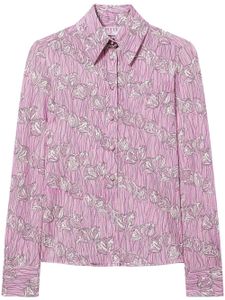 PUCCI chemise satiné à imprimé Fiori Di Loto - Rose