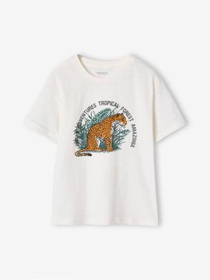 Jongensshirt met natuurmotief ecru