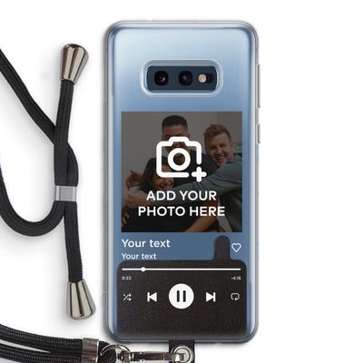 Music Player: Samsung Galaxy S10e Transparant Hoesje met koord