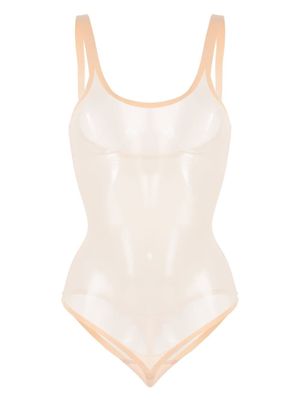 Wolford body en tulle à effet de transparence - Tons neutres