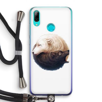 Yin Yang Wolves: Huawei P Smart (2019) Transparant Hoesje met koord