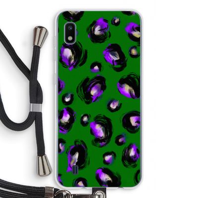 Green Cheetah: Samsung Galaxy A10 Transparant Hoesje met koord