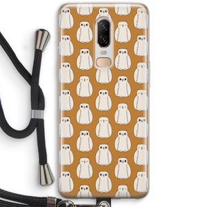 Uilen: OnePlus 6 Transparant Hoesje met koord