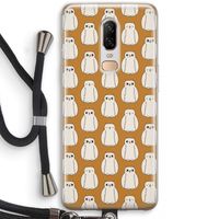 Uilen: OnePlus 6 Transparant Hoesje met koord