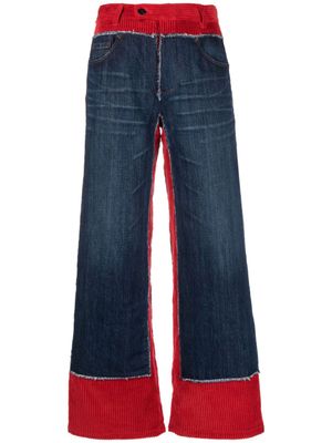 Jean Paul Gaultier Pre-Owned pantalon en velours côtelé (années 1990) - Bleu