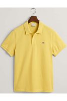 GANT Regular Fit Polo shirt Korte mouw geel - thumbnail