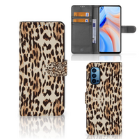 OPPO Reno 4 Pro 5G Telefoonhoesje met Pasjes Leopard