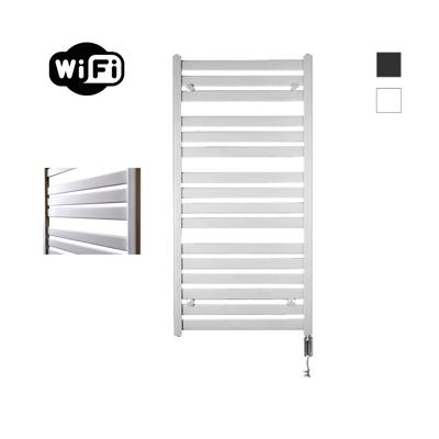 Elektrische Radiator Sanicare HWV - Moda Met Wifi 120x60 cm Mat Wit 876W Met Thermostaat Chroom Rechtsonder