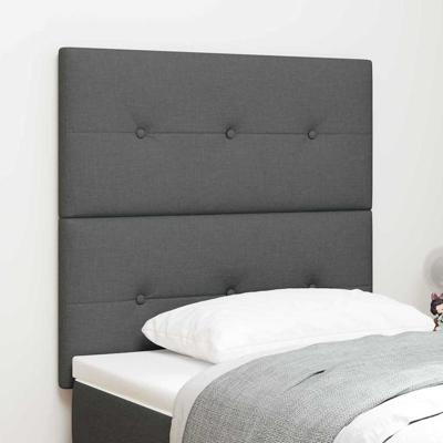 Donkergrijs LED Hoofdbord 80 cm in stof