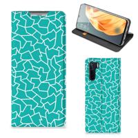 OPPO Reno3 | A91 | Bookcase | Cracks Blue