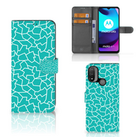 Motorola Moto E20 | E30 | E40 Hoesje Cracks Blue