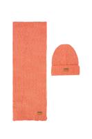 NoNo winter sjaal + muts set meisjes - roze - Raya - gebreid