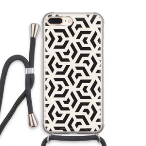 Crazy pattern: iPhone 7 PLUS Transparant Hoesje met koord