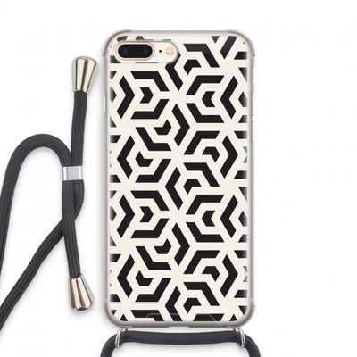 Crazy pattern: iPhone 7 PLUS Transparant Hoesje met koord