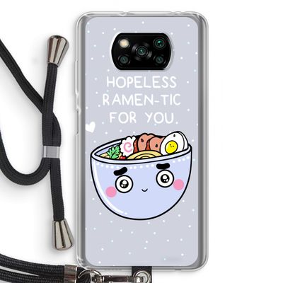 I'm A Hopeless Ramen-Tic For You: Xiaomi Poco X3 NFC Transparant Hoesje met koord