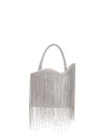 Le Silla mini sac Ivy à franges en cristal - Gris - thumbnail