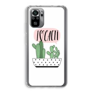 I love cacti: Xiaomi Redmi Note 10S Transparant Hoesje