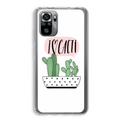 I love cacti: Xiaomi Redmi Note 10S Transparant Hoesje