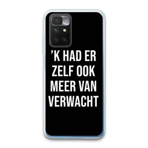 Meer verwacht - Zwart: Xiaomi Redmi 10 Transparant Hoesje