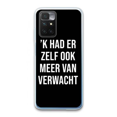 Meer verwacht - Zwart: Xiaomi Redmi 10 Transparant Hoesje