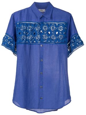 Amir Slama chemise à manches courtes - Bleu